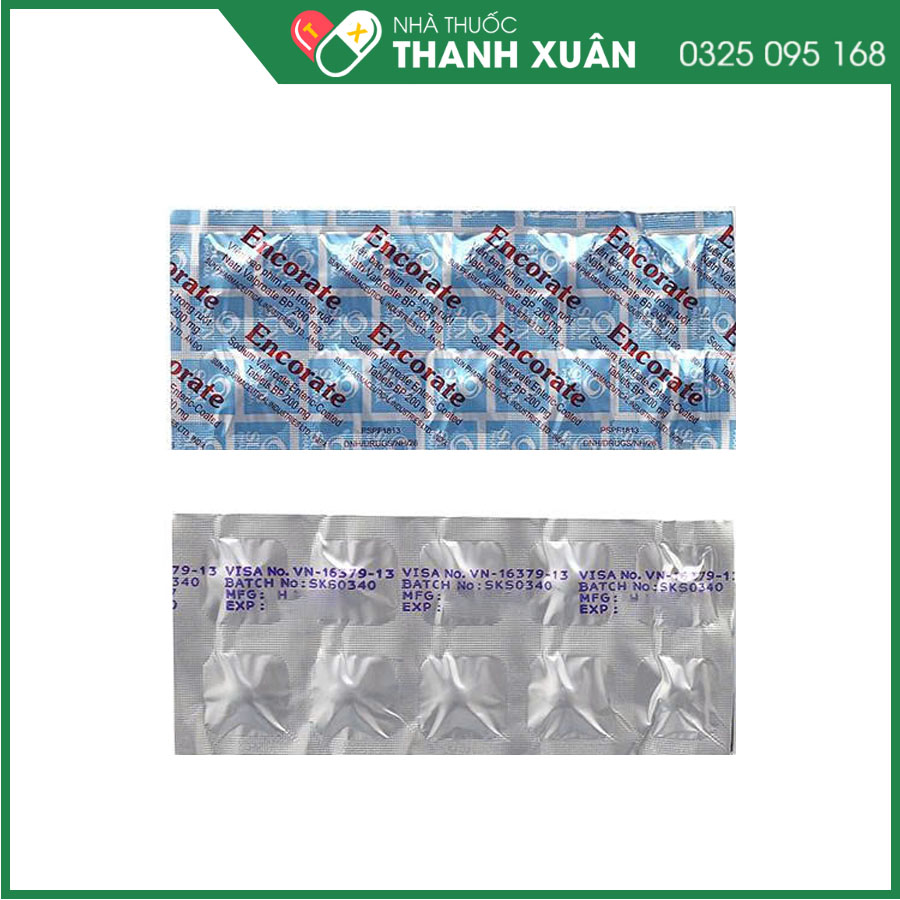 Encorate thuốc điều trị động kinh và rối loạn cảm xúc lưỡng cực